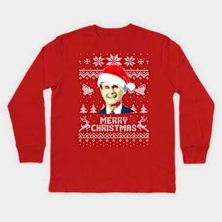 George H W Bush Merry Christmas Kids Long Sleeve T-Shirt